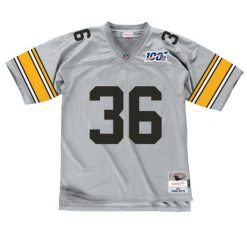 Koszulka NFL Pittsburgh Steelers Jerome Bettis. Szare koszulki sportowe męskie Mitchell & Ness, bez wzorów, bez kołnierzyka, bez ramiączek, do piłki nożnej. Za 632.50 zł.