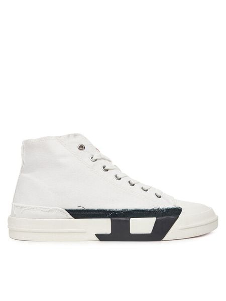 Diesel Trampki High-Top Y03505PR012 HA686 Biały. Białe trampki męskie Diesel, bez wzorów, z materiału, bez zapięcia. Za 529.99 zł.