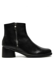 ECCO Botki Sculpted Lx 35 22247301001 Czarny. Czarne botki damskie ecco, ze skóry, bez obcasa, na słupku, bez zapięcia. Za 629.99 zł.