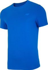 4f t-shirt męski NOSH4-TSM003 KOBALT r.M. T-shirty męskie 4f, m, bez wzorów, bez kołnierzyka. Za 38.00 zł.