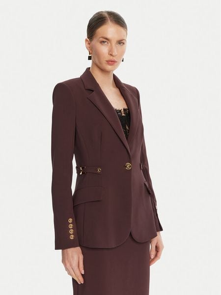 Elisabetta Franchi Marynarka GI-175-56E2 Bordowy Regular Fit. Czerwone żakiety damskie Elisabetta Franchi, bez wzorów, z syntetyku. Za 2,515.29 zł.