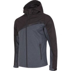 Kurtka miejska męska KUM005 - ciemny szary melanż. Czarne kurtki męskie 4f, na lato, melanż, z materiału. W wyprzedaży za 299.99 zł.