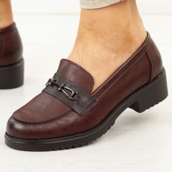 Bordowe skórzane mokasyny damskie M.Daszyński Jh04-3. Czerwone mokasyny damskie M.Daszyński, z jeansu, casualowe. Za 259.00 zł.