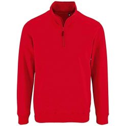 Sweter Męski Stan Zip Z Kołnierzem Stojącym. Czerwone swetry przez głowę męskie SOL'S, l, bez wzorów, bez kołnierzyka. Za 118.99 zł.