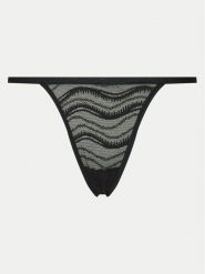 Calvin Klein Underwear Stringi 000QD3994E Czarny. Czarne stringi damskie Calvin Klein Underwear, s, bez wzorów, z syntetyku. Za 49.99 zł.
