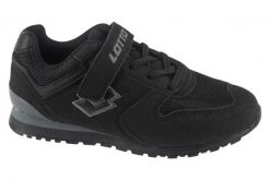 Buty sportowe Sneakersy chłopięce, Epican K. Czarne trampki i tenisówki chłopięce Lotto, bez wzorów, z materiału, sportowe, przed kostkę, bez zapięcia. Za 89.99 zł.
