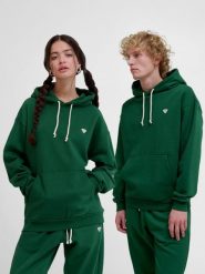 Bluza z kapturem Hummel Loose Bee. Zielone bluzy sportowe damskie Hummel, s, bez wzorów, z bawełny, z kapturem, na fitness i siłownię. Za 220.25 zł.