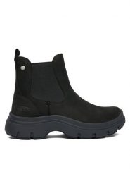 Keen Sztyblety Kosa Chelsea 1031148 Czarny. Czarne botki damskie Keen, z nubiku, bez obcasa, na płaskiej podeszwie, bez zapięcia. Za 749.99 zł.