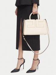 Elisabetta Franchi Torebka BS-06A-66E2-V440 Kremowy. Białe torebki do ręki damskie Elisabetta Franchi, bez wzorów, ze skóry, bez dodatków. Za 1,879.00 zł.