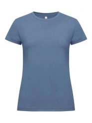 Clique New Classic-T Women — Klasyczny T-shirt z bawełny, nowoczesny krój. Niebieskie t-shirty damskie CLIQUE, xs, bez wzorów, z bawełny, klasyczne, bez kołnierzyka. Za 104.55 zł.