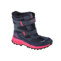 Buty zimowe dziewczęce, Kappa Cekis Tex T. Niebieskie buty zimowe dziewczęce Kappa, bez wzorów, bez zapięcia. Za 189.99 zł.