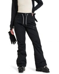 Spodnie snowboardowe damskie ROXY Nadia. Czarne spodnie materiałowe damskie Roxy, l, bez wzorów, z materiału, sportowe, rowerowe. Za 893.25 zł.