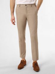 Selected spodnie od garnituru modułowego Mężczyźni Slim Fit beżowy, 42. Brązowe eleganckie spodnie męskie Selected, m, bez wzorów. Za 449.95 zł.