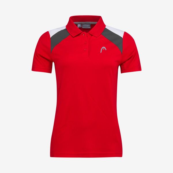 Koszulka polo damska CLUB 22 Tech. Czerwone koszulki sportowe damskie Head, xl, bez wzorów, z poliesteru, bez kołnierzyka, bez ramiączek, tenisowe. Za 239.99 zł.