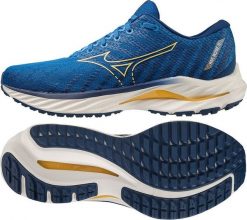 Mizuno Mizuno Wave Inspire 19 J1GC234406 Niebieskie 42. Niebieskie buty sportowe męskie Mizuno, bez zapięcia, mizuno wave. Za 493.09 zł.