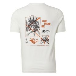 T-shirt court Reebok Basketball. Białe buty sportowe męskie Reebok, bez zapięcia, na fitness i siłownię. Za 149.05 zł.