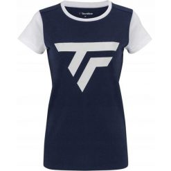 Koszulka tenisowa damska Tecnifibre Club Tee W. Niebieskie t-shirty damskie TECNIFIBRE, bez wzorów, sportowe, bez kołnierzyka. Za 69.00 zł.