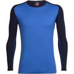 Icebreaker Mens Tech Top Ls Crewe Cadet/Midnight Navy M. Niebieskie bielizna termoaktywna męska Icebreaker, z materiału. W wyprzedaży za 299.00 zł.