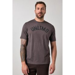 Męska T-shirt fitness nadruk na piersi rękaw 1/2 do rozm. 7 XL. Brązowe koszulki sportowe męskie JAY-PI, m, bez wzorów, z bawełny, bez kołnierzyka. Za 139.99 zł.