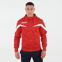 Kurtka rozgrzewkowa Damska Bieganie Turchia Czerwony-Biały. Białe kurtki damskie Legea, xl, bez wzorów, z bawełny, bez kaptura, do biegania. Za 96.00 zł.