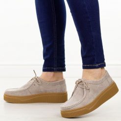 Beżowe skórzane półbuty damskie Filippo Dp7500/26. Brązowe półbuty damskie Filippo, na jesień, bez wzorów, z jeansu, biznesowe, z okrągłym noskiem, bez obcasa, na płaskiej podeszwie, bez zapięcia. Za 239.00 zł.