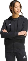 Adidas Bluza damska adidas Entrada 26 Full Zip Hoodie czarna KF5939 L. Czarne bluzy damskie Adidas, l, bez wzorów, bez kaptura. Za 195.90 zł.