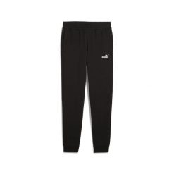 Męskie spodnie dresowe o wąskim kroju Essentials z logo No. 1 PUMA Black. Białe spodnie sportowe męskie Puma, m, bez wzorów, z bawełny, na fitness i siłownię. Za 189.00 zł.