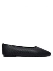 Calvin Klein Baleriny Oblique Ballerina Cut Lth HW0HW03033 Czarny. Czarne baleriny damskie Calvin Klein, bez wzorów, ze skóry, bez obcasa. Za 449.99 zł.