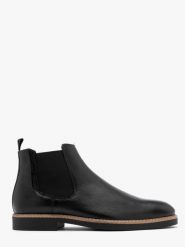 Czarne sztyblety męskie w stylu casual FABIAN. Czarne botki męskie Ryłko, bez wzorów, ze skóry, casualowe, bez zapięcia. Za 499.99 zł.