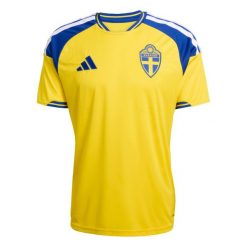 Koszulka Sweden 26 Home. Żółte koszulki sportowe męskie Adidas, bez wzorów, bez kołnierzyka, bez ramiączek, do piłki nożnej, climacool (adidas). Za 439.00 zł.