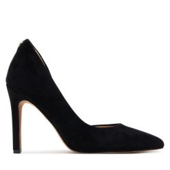 Szpilki Nine West. Czarne szpilki damskie Nine West, bez wzorów, bez obcasa, bez zapięcia. Za 229.99 zł.