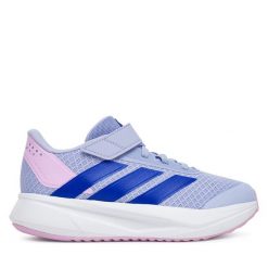 Sneakersy adidas. Niebieskie trampki i tenisówki chłopięce Adidas, bez wzorów, bez zapięcia. Za 169.99 zł.