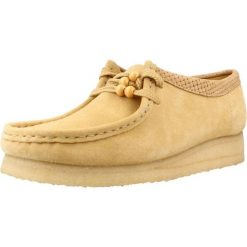 Buty CLARKS 26180169C Jasnobrązowy. Brązowe obuwie sportowe damskie Clarks, bez wzorów, ze skóry, na fitness i siłownię. Za 510.99 zł.