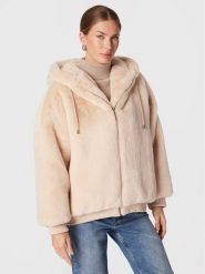 Ba&sh Futro Wallace 1H22WALL Écru Oversize. Płaszcze damskie Ba&sh, m, bez wzorów, z futra, bez kaptura. Za 1,499.00 zł.