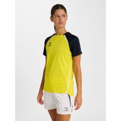Damski jersey Hummel Lead 2.0. Czarne t-shirty damskie Hummel, bez wzorów, z jersey, sportowe, bez kołnierzyka. Za 181.50 zł.
