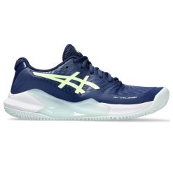 Buty do tenisa damskie Asics Gel-challenger 14 Clay. Niebieskie obuwie sportowe damskie Asics, bez wzorów, z materiału, tenisowe. Za 499.99 zł.
