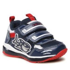 Sneakersy Geox. Niebieskie półbuty chłopięce Geox, bez wzorów, bez zapięcia. Za 209.99 zł.
