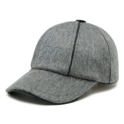 Czapka z daszkiem Max Mara. Szare czapki i kapelusze damskie Max Mara, bez wzorów. Za 1,719.00 zł.