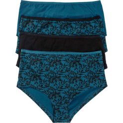 Figi maxi panty z bawełny organicznej (4 pary). Czarne figi damskie bonprix, bez wzorów, z bawełny. Za 59.99 zł.