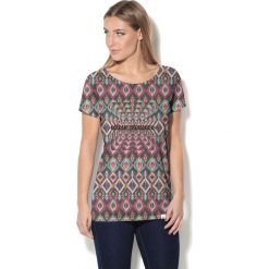 Colour Pleasure Koszulka damska CP-034 263 grafitowo-różowo-zielona r. XL-XXL. Bluzki damskie marki Colour Pleasure. Za 70.35 zł.