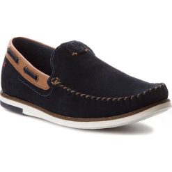 Mokasyny WRANGLER - Sharky WM181850 Navy 16. Brązowe mokasyny męskie marki Wrangler, z materiału. W wyprzedaży za 199.00 zł.
