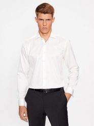 Eterna Koszula 8217/F659 Biały Slim Fit. Białe koszule męskie Eterna, m, bez wzorów, z bawełny, biznesowe, bez kołnierzyka, bez ramiączek. Za 579.99 zł.