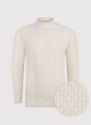 PAKO LORENTE – Beżowy sweter męski. Brązowe swetry przez głowę męskie Pako Lorente, l, bez wzorów, z bawełny, bez kołnierzyka. Za 139.99 zł.