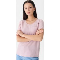 Bluzka z kieszenią - Różowy. Czerwone bluzki damskie House, l, bez wzorów, bez kołnierzyka, bez ramiączek. Za 39.99 zł.