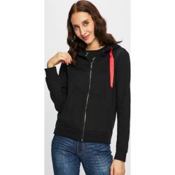 Armani Exchange - Bluza. Czarne bluzy damskie Armani Exchange, l, bez wzorów, z bawełny, z kapturem. W wyprzedaży za 359.90 zł.