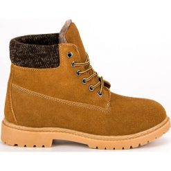 Original Walkman Shoes brązowe Camelowe Traperki Ze Skóry. Brązowe śniegowce i trapery damskie Original Walkman Shoes, z futra. W wyprzedaży za 119.00 zł.