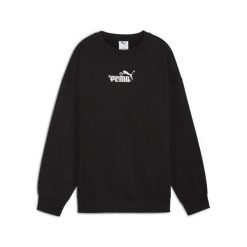 Damska bluza oversize Essentials Nature 2.0 z okrągłym dekoltem PUMA Black. Czarne bluzy sportowe damskie Puma, m, bez wzorów, bez kaptura, do biegania. Za 229.00 zł.