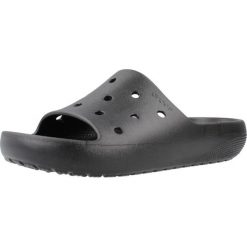 Sandały CROCS CLASSIC SLIDE V2 Czarny. Czarne sandały damskie Crocs, bez wzorów, z gumy, bez obcasa, bez zapięcia. Za 202.00 zł.