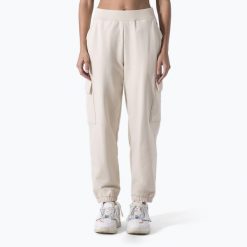 Spodnie treningowe damskie Everlast Leisure Cargo. Brązowe spodnie sportowe damskie Everlast, l, bez wzorów, z bawełny, na fitness i siłownię. Za 149.99 zł.