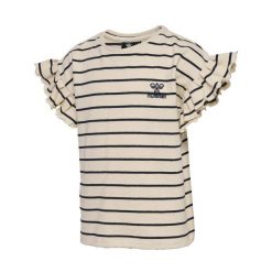 Koszulka dla dziewczynki Hummel AJMA. Białe bluzki dla dziewczynek Hummel, bez wzorów, bez kołnierzyka, bez ramiączek. Za 147.00 zł.